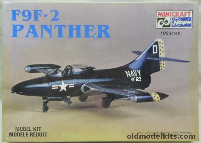 Hasegawa 1/72 F9F-2 Panther - VF-123 Navy / VMF-115 Marines / Blue Angels - (F9F2), 1138 plastic model kit
